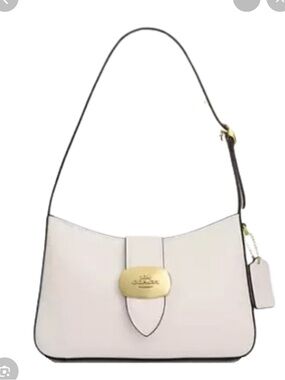 Coach Cream Shoulder Bag with Gold Hardware